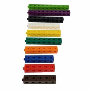 EDX Education Linking Snap Cubes Math Counting Manipulatives 70pc Learning Set